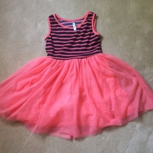 Navy and Coral Pink Dress